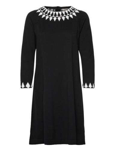 Tindra Dress Knælang Kjole Black Jumperfabriken