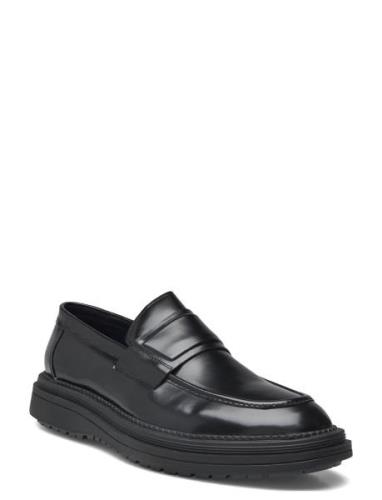 T43-6930 Loafers Flade Sko Black TGA By Ahler