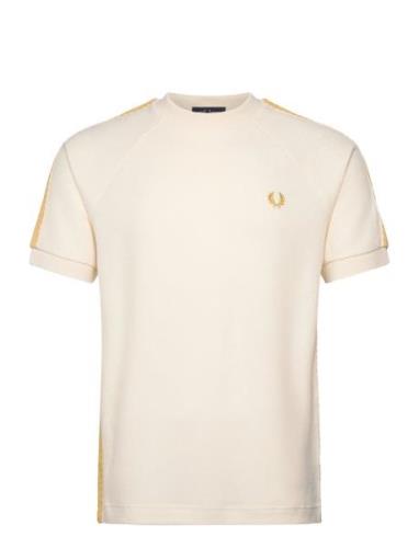 Taped Raglan T-Shirt Tops T-Kortærmet Skjorte Cream Fred Perry