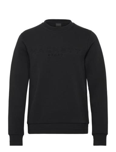 Hs Embossed Crew Tops Sweatshirts & Hoodies Sweatshirts Black Hackett ...