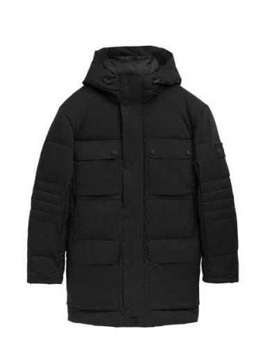 Hybrid Down Parka Parka Jakke Black Tom Tailor