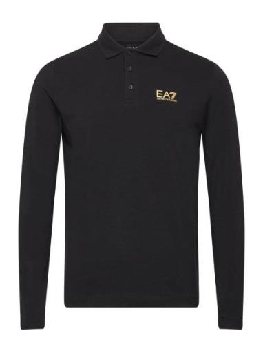 Polo Shirt Tops Polos Long-sleeved Black EA7