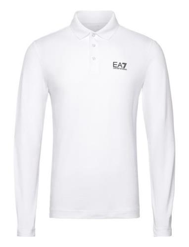 Polo Shirt Tops Polos Long-sleeved White EA7