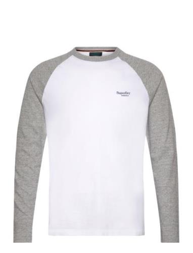 Essential Baseball Ls Top Tops T-Langærmet Skjorte White Superdry