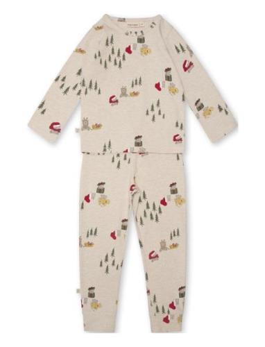 Melvin Homewear Set Pyjamassæt Beige That's Mine