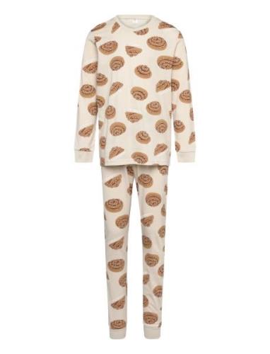 Pyjama Cinnamon Roll Pyjamassæt Beige Lindex