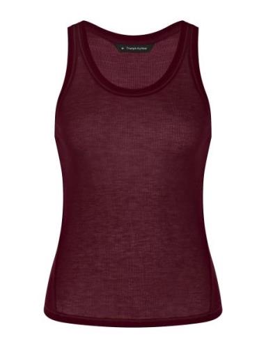 Beauty Layers Top Nsl Tops T-shirts & Tops Sleeveless Burgundy Triumph