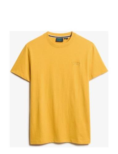 Vintage Logo Emb Tee Tops T-Kortærmet Skjorte Yellow Superdry