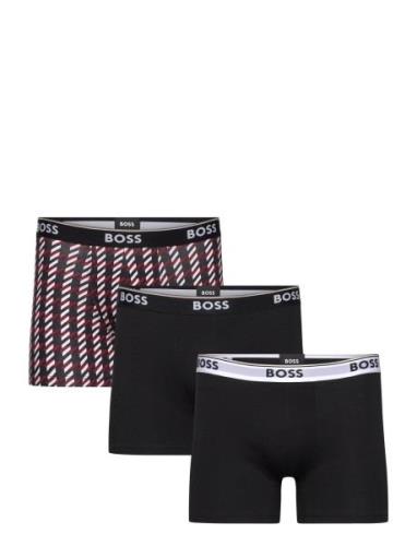 Boxerbr 3P Power Des Boxershorts Black BOSS