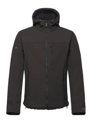 Hooded Soft Shell Trekker Jkt Tynd Jakke Black Superdry