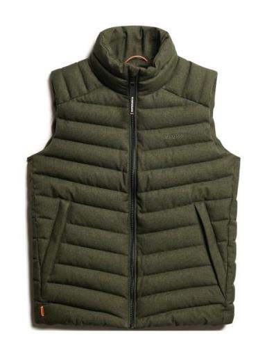 Tweed Fuji Gilet Vest Green Superdry