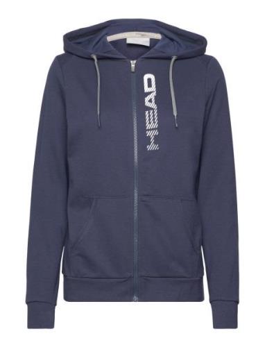 Club Greta Hoodie Fz Women Sport Sweatshirts & Hoodies Hoodies Blue He...