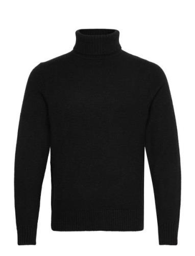 Brushed Roll Neck Jumper Tops Knitwear Turtlenecks Black Superdry