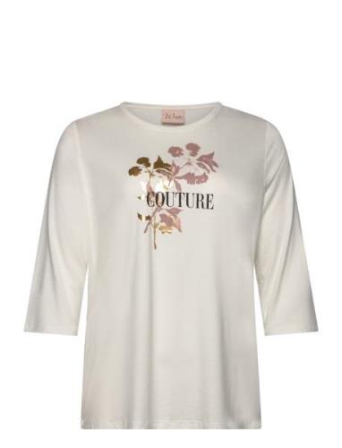 Wa-Sibille Tops T-shirts & Tops Long-sleeved Cream Wasabiconcept