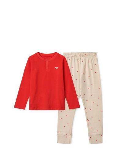 Wilhelm Printed Pyjamas Set Pyjamassæt Multi/patterned Liewood