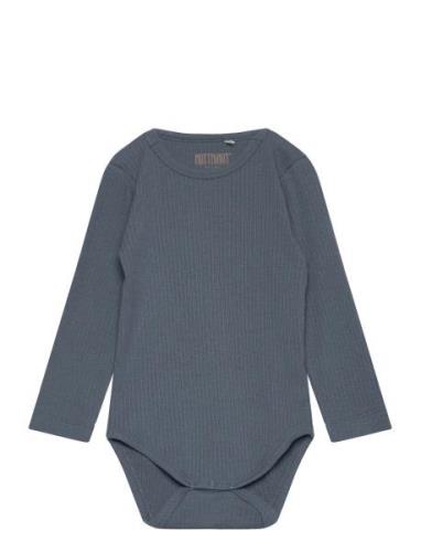 Body Ls Rib Bodies Long-sleeved Navy Huttelihut