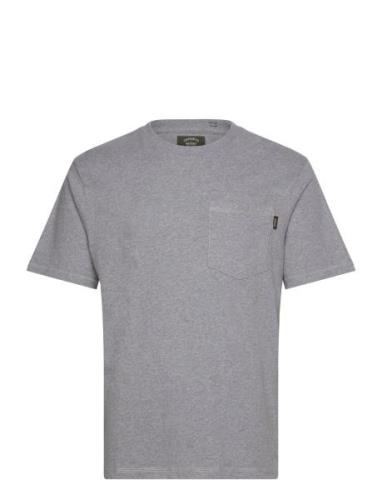 Contrast Stitch Pocket Tshirt Tops T-Kortærmet Skjorte Grey Superdry