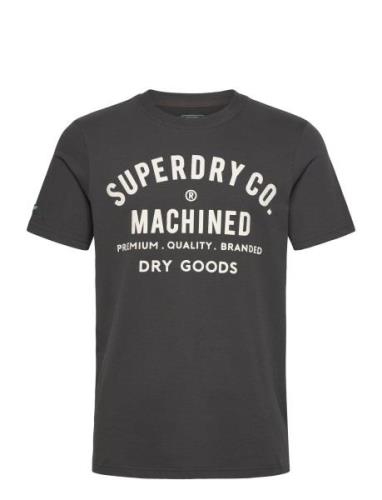 Machined Goods Workwear Tee Tops T-Kortærmet Skjorte Black Superdry