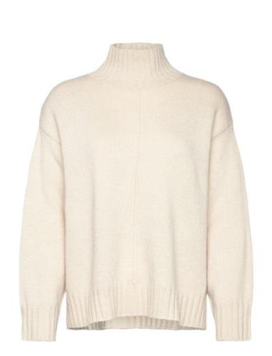 Lilyepw Pu Tops Knitwear Turtleneck Cream Part Two