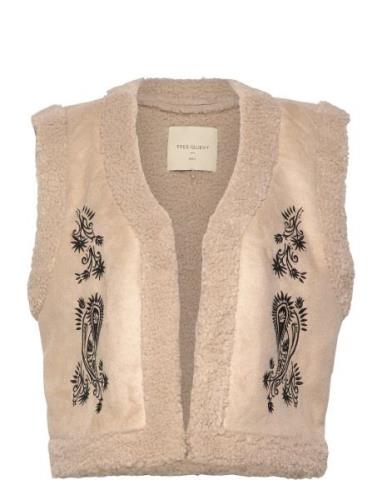 Fqlamby-Waistcoat Vests Padded Vests Beige FREE/QUENT