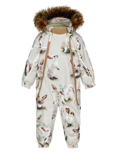 Pyxis Fur Outerwear Coveralls Snow-ski Coveralls & Sets Beige Molo