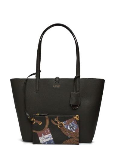 Faux-Leather Reversible Tote Bag Shopper Taske Black Lauren Ralph Laur...