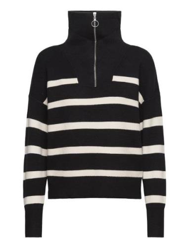 Vmsaba Stripe Ls Highneck Blouse Ga Noos Tops Knitwear Turtleneck Blac...