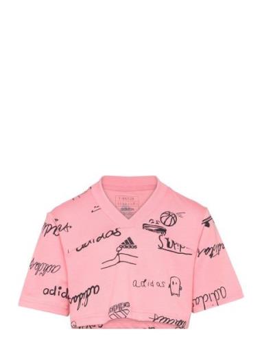 Jg Bluv Cr T Tops T-Kortærmet Skjorte Pink Adidas Sportswear