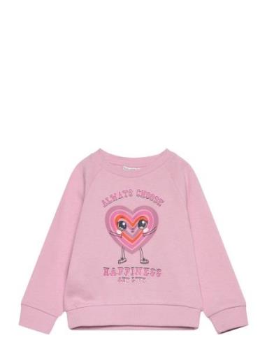 Nmfvenus Ls Nreg Sweat Bru Tops Sweatshirts & Hoodies Sweatshirts Pink...