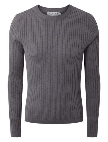 Tight Knit Tops Knitwear Pullovers Grey Hound