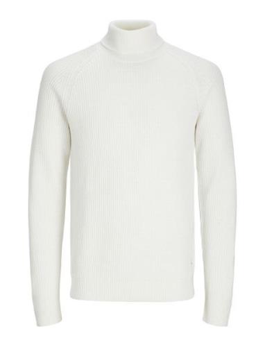 Jjpannel Knit Roll Neck Aw24 Tops Knitwear Turtlenecks White Jack & J ...