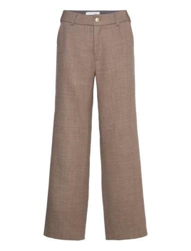 Cath Pants Native Wool Bottoms Trousers Wide Leg Beige Naja Lauf