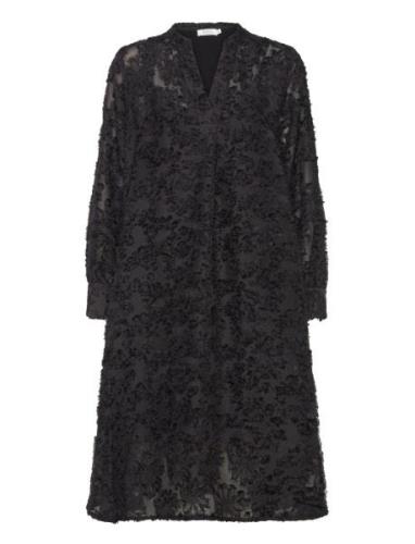 Maoberon W Slipdress Knælang Kjole Black Masai