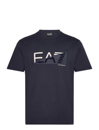 T-Shirt Tops T-Kortærmet Skjorte Navy EA7