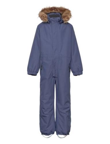 Coverall W. Fake Fur Outerwear Coveralls Snow-ski Coveralls & Sets Blu...