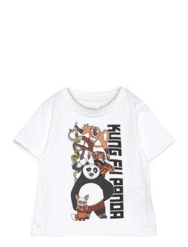 Nmmjac Kungfupanda Nreg Ss Top Box Sky Tops T-Kortærmet Skjorte White ...