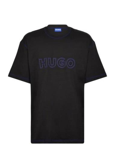 Nitlogo Tops T-Kortærmet Skjorte Black HUGO BLUE