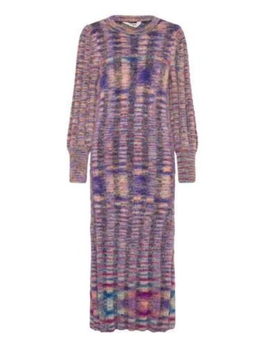 Objtalpa Knit Re L/S Dress 135 Maxikjole Festkjole Multi/patterned Obj...