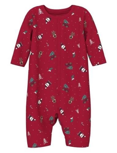 Nbnvismas Ls Nightsuit Pyjamas Sie Jumpsuit Red Name It