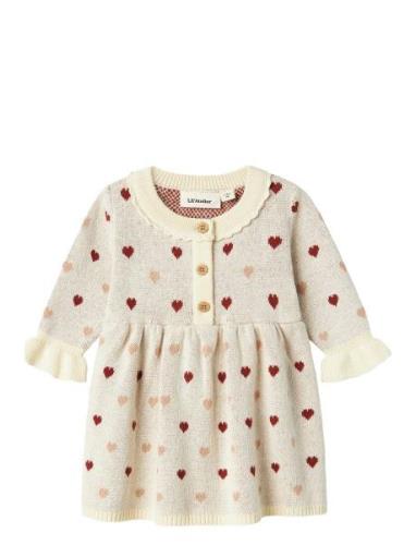 Nbfsaran Ls Knit Dress Heart Lil Dresses & Skirts Dresses Baby Dresses...