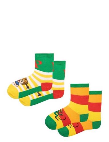 Pippi Socks 2Pack Sokker Strømper Multi/patterned Pippi Langstrømpe