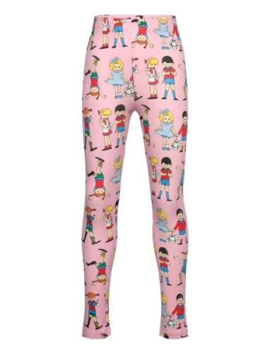 Pippi And Friends Leggings Bottoms Leggings Pink Pippi Langstrømpe