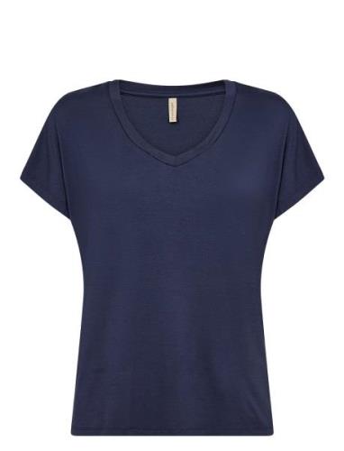 Sc-Marica Tops T-shirts & Tops Short-sleeved Blue Soyaconcept