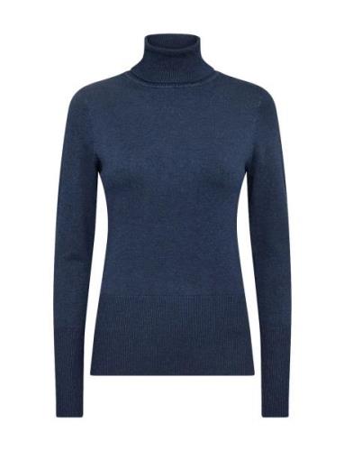 Sc-Dollie Tops Knitwear Turtleneck Navy Soyaconcept