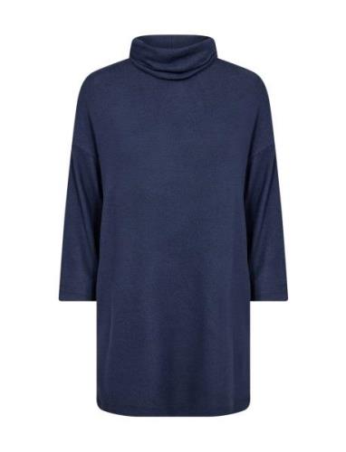 Sc-Biara Tops Knitwear Turtleneck Navy Soyaconcept