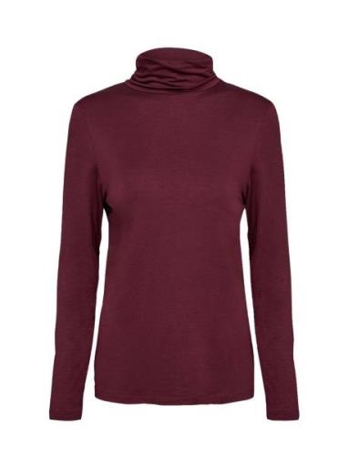 Sc-Marica Tops T-shirts & Tops Long-sleeved Burgundy Soyaconcept