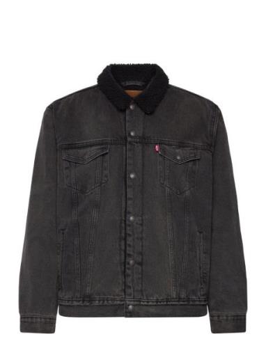 Type 3 Sherpa Trucker Mothersh Jakke Denimjakke Black LEVI´S Men