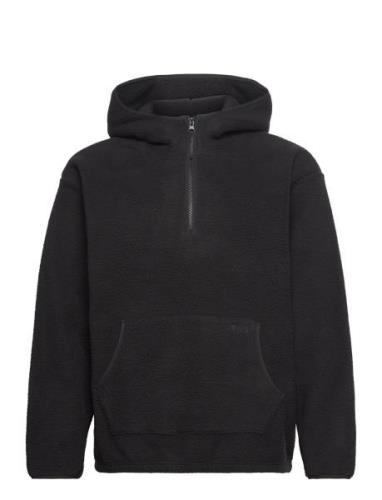 Hooded Sherpa Pullover Jet Bla Tops Sweatshirts & Hoodies Hoodies Blac...