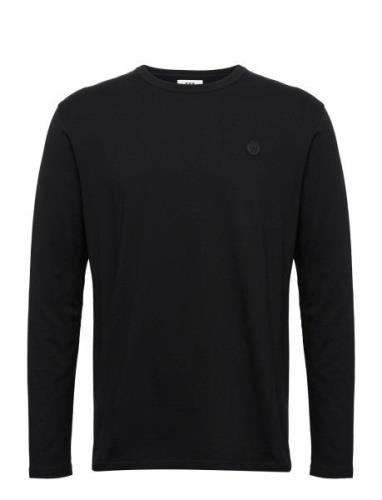 Mel Long Sleeve Tops T-Langærmet Skjorte Black Double A By Wood Wood