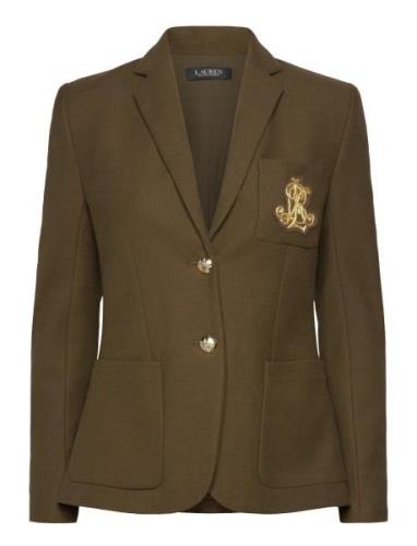 Bullion Jacquard Blazer Blazers Single Breasted Blazers Khaki Green La...